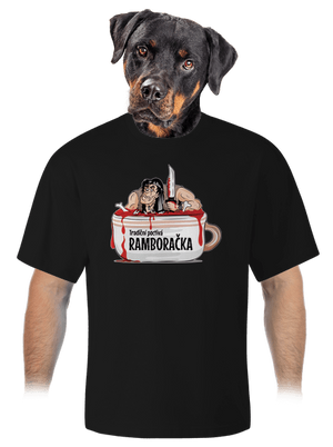 Ramboračka unisex tričko oversized Black