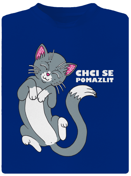 Chci se pomazlit pánské sportovní tričko Royal Blue Mal