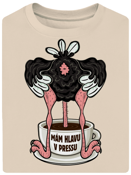 Mám hlavu v pressu unisex tričko oversized Almond
