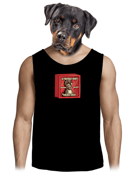 Medvídek mýval pánské tílko Black