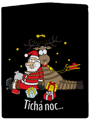 Tichá noc dámská mikina na zip Black