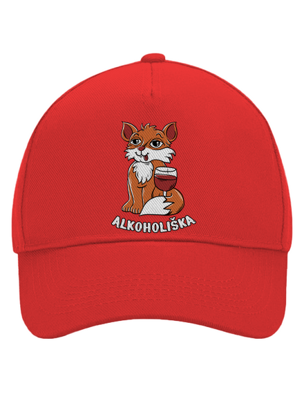 Vínová Alkoholiška kšiltovka baseballka Classic Red