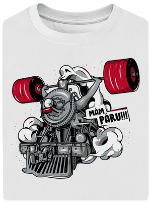 Lokomotiva unisex tričko oversized White