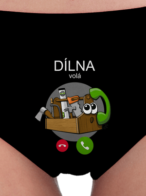 Dílna volá dámské kalhotky Black