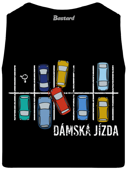 Dámská jízda pánské tílko Black