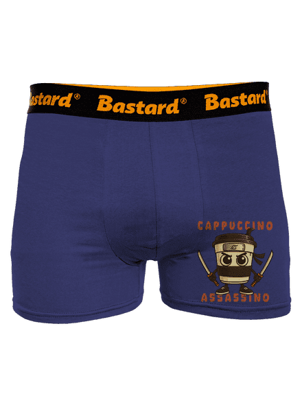 Cappuccino Assassino – Italian Brainrot boxerky Blue Navy