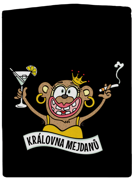 Královna mejdanů dámská mikina na zip Black