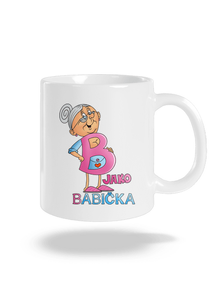 B jako babička klasický hrnek White