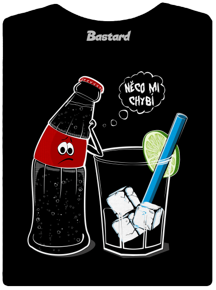 Rum a Cola dámské tričko s lemem Black
