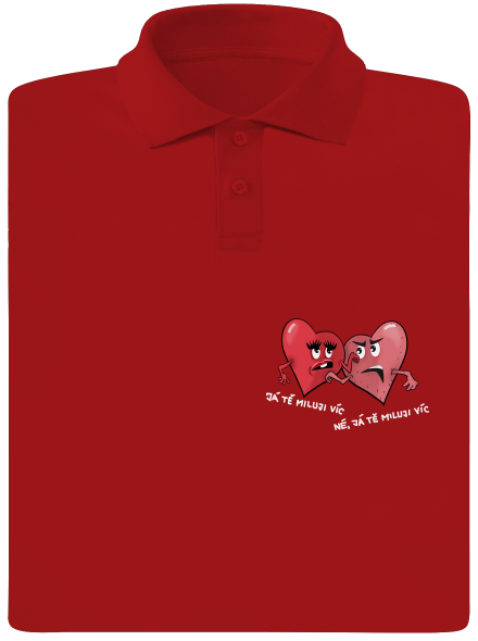 Srdíčka pánská polokošile Red Mal