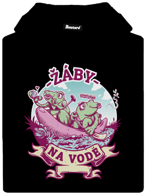 Žáby na vodě pánská mikina klokanka Black