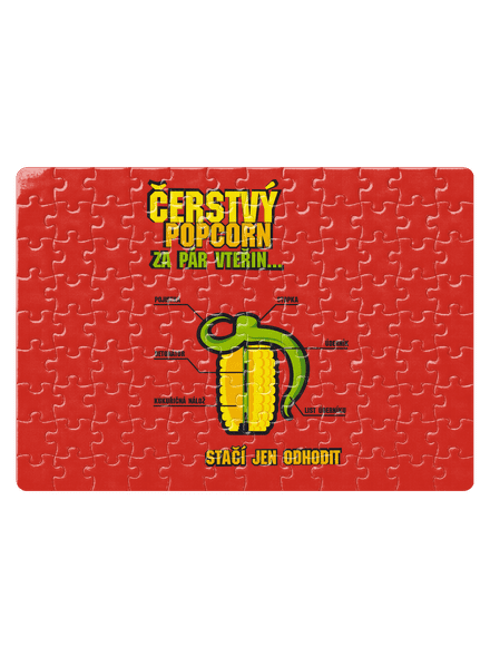 Čerstvý popcorn puzzle White