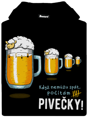 Pivečka dámská mikina klokanka Black