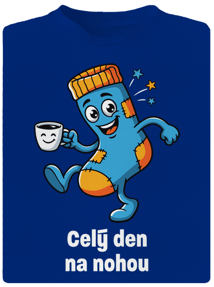 Na nohou pánské sportovní tričko Royal Blue Mal