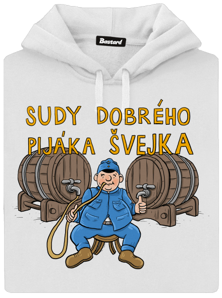 Sudy dobrého pijáka Švejka dámská mikina klokanka White
