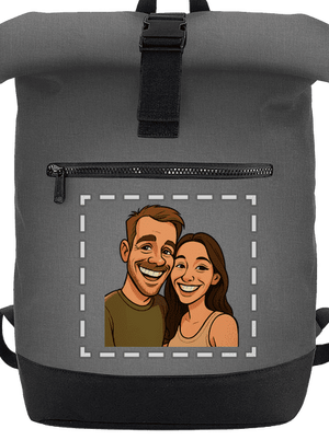 Karikatura z vlastní fotky batoh Grey Marl