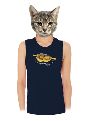 Miluju válení dámské tílko volné Navy