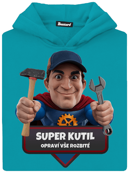 Super táta dětská mikina klokanka Hawaiian Blue