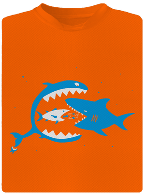 Rybky dětské sportovní tričko Neon Orange