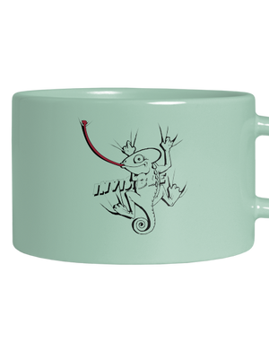 Invisible chameleon hrnek makronka Mint Macaron