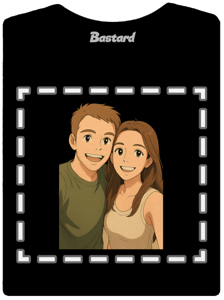 Ghibli efekt z vlastní fotky dámské tričko Black