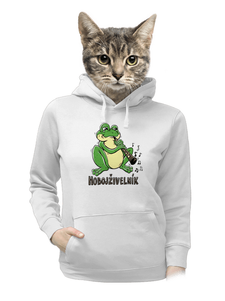 Hobojživelník dámská mikina klokanka White