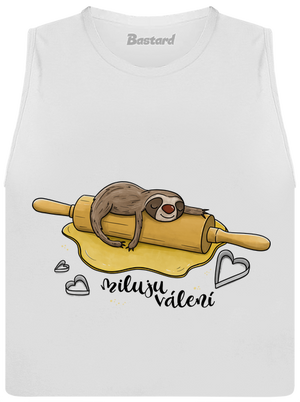 Miluju válení dámské tílko volné White