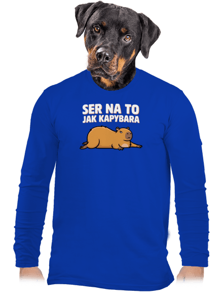 Jak kapybara pánské dlouhý rukáv Royal Blue