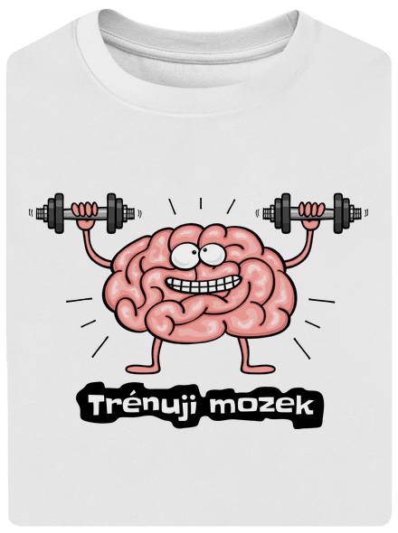 Trénuji mozek unisex tričko oversized White