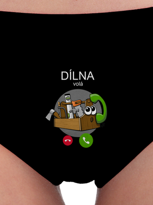 Dílna volá dámské kalhotky Black