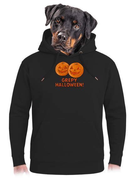 Grepy Halloween unisex mikina premium Dark Black