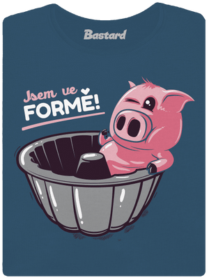 Ve formě dámské tričko premium Petrol Blue