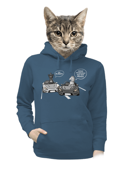 Co blinkr? dámská mikina klokanka Denim