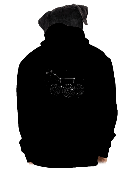 Velký vůz pánská mikina na zip Black