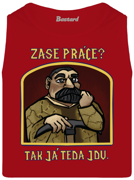 Zase práce? pánské tílko Red