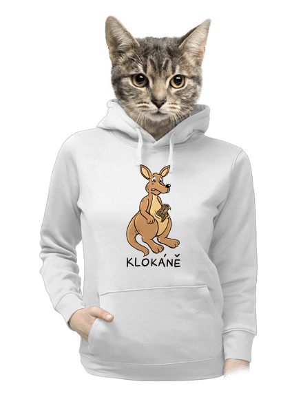 Klokáně dámská mikina klokanka White