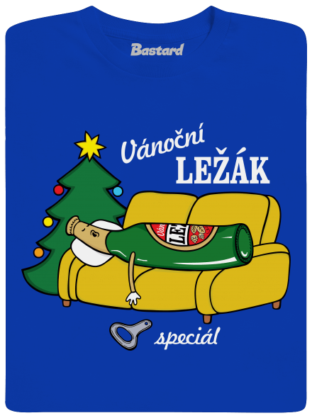 Vánoční ležák pánské dlouhý rukáv Royal Blue