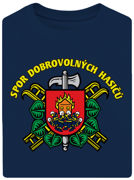 Spor dobrovolných hasičů unisex tričko oversized Midnight Blue