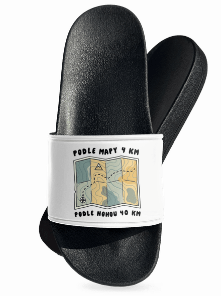 Podle mapy 4 km pantofle White