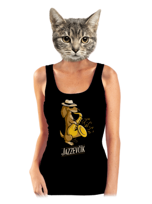 Jazzevčík dámské tílko klasické Black