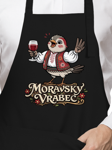 Moravský vrabec zástěra Black