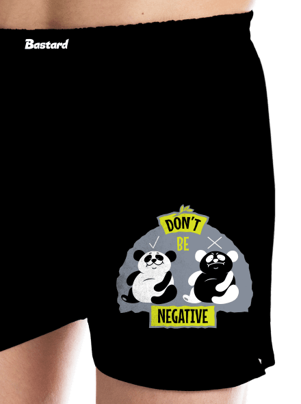 Don't be negative pánské trenky Black