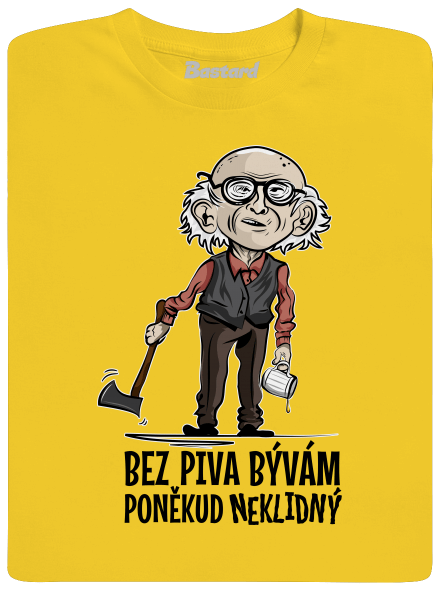 Neklidný bez piva pánské tričko Gold