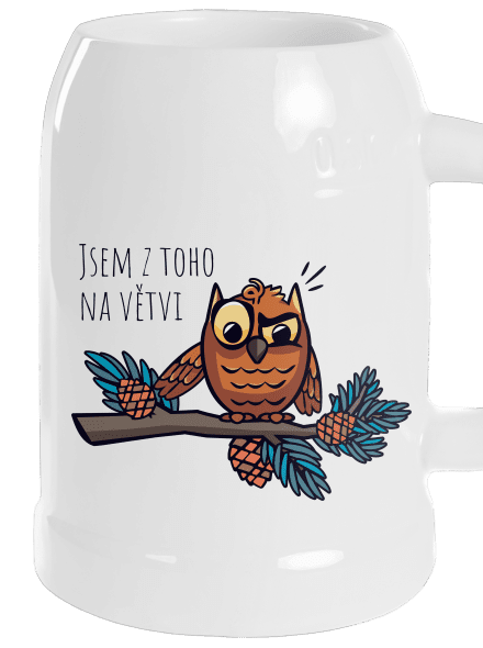 Jsem na větvi půllitr White
