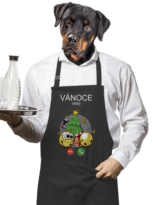 Vánoce volají zástěra Dark Grey