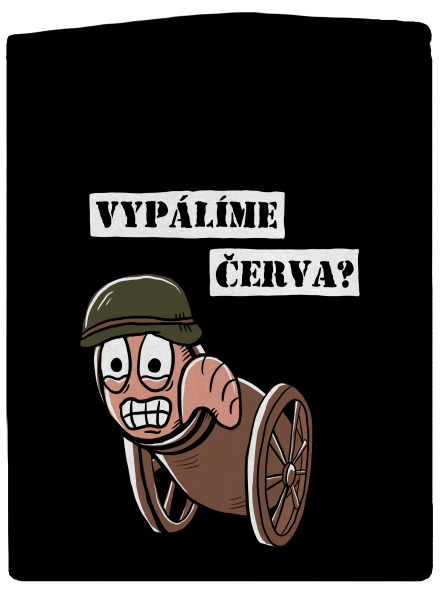 Vypálíme červa? pánská mikina na zip Black