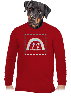 Dětské kresby - nahraj vlastní pánské dlouhý rukáv Red