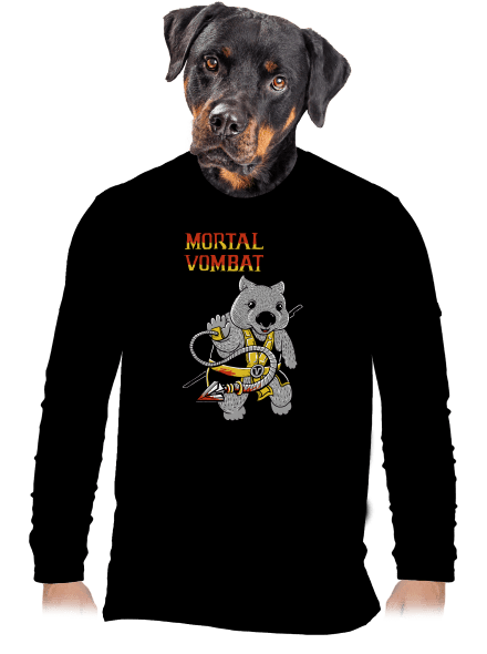 Mortal Vombat pánské dlouhý rukáv Black