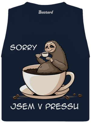 V pressu dámské tílko volné Navy