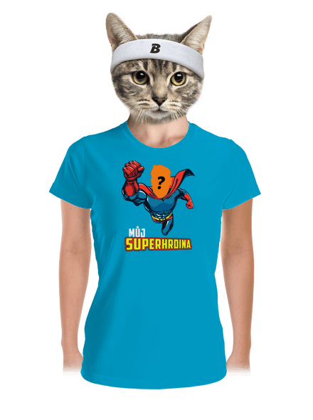 Můj superhrdina dámské sportovní tričko Blue Atol